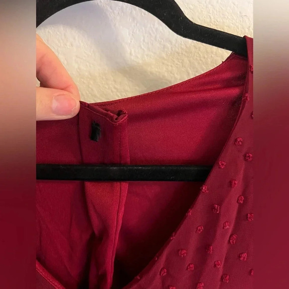 Red dotted tiered dress - Picture 4 of 4